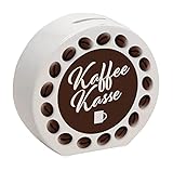 Kaffeekasse Spardose zum Thema Trinkgeld als Geschenk für Frisöre besondere Sparbüchse um auf einen Wunsch zu sparen für Liebhaber von Kaffeepausen