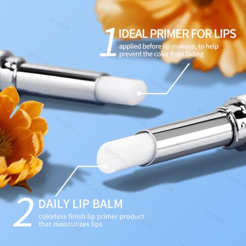 Image of KYDA 4 Pcs Lip Primer, Colorless Tint, Smoothes and Refines Lips | Moisturizing Primer for Lips, Sheer Lightweight Lip Base, Lipstick Primer & Daily Lips Balm