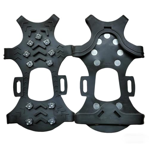 アイゼン 11本爪 チェーンスパイク 滑り止め スノースパイク 転倒防止 固定ベルト付き 取り付け簡単 軽量 コンパクト 釣り 登山