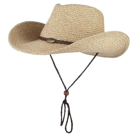 GEMVIE Summer Cowgirl Straw Hat Cover