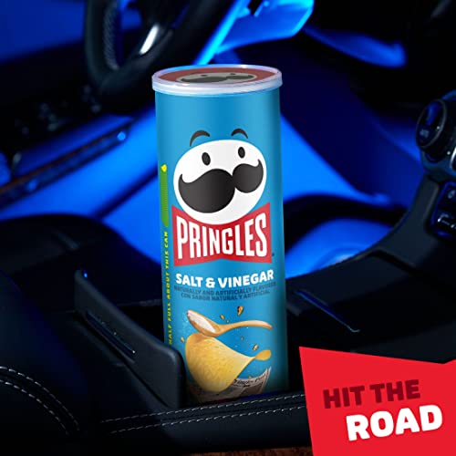 Pringles Potato Crisps Chips, Lunch Snacks, On-The-Go Snacks, Salt And Vinegar, 5.5Oz Can (1 Can) #TOP4