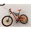 Generisch Mini Mountain Bike Model Decoration, Finger Bicycle Model, 1:10 Alloy Toy, Finger Mountain Bike Model Ornaments, Miniature Fingers Bike, Mini Bend Bicycle Model (Orange)