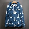 LNFZiZO Nautical Funny Anchor Men’s Long Sleeve Hoodie Pullover Sweatshirt Adult Workout Sweater with Pocket Black #3