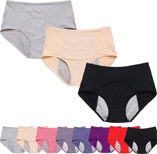 Women's Pure Cotton Crotch Leak-Proof Briefs, Suitable for Women Over