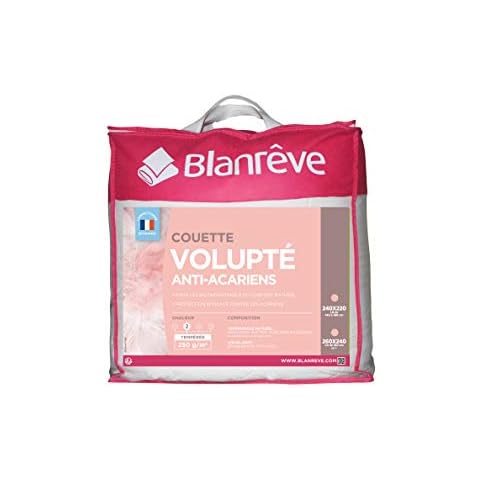 blanrêve Volupté-250g/m2-240 x 220 cm Quilt, Cotton, White, 240 x 220 cm Cover