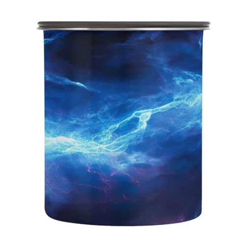 Recipiente hermético para café acero inoxidable 30oz azul