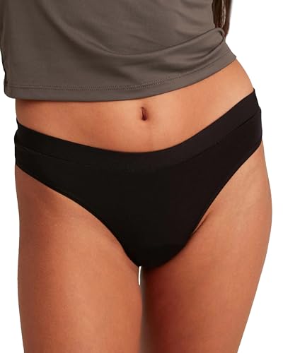 saalt Comfort Modal Thong Period Underwear - Light Absorbency - Keeps You Dry from All Leaks