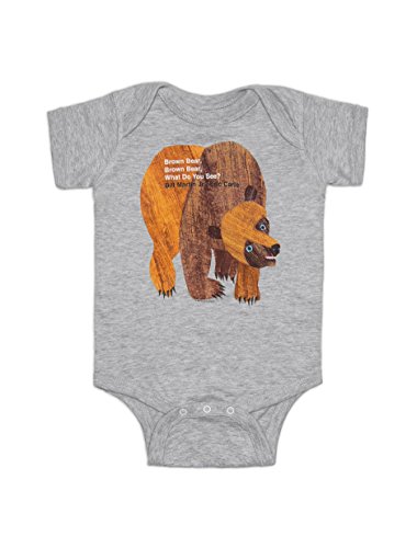 Out of Print Infant Brown Bear, Brown Bear What Do You See? Bodysuit 24 Month Heather Gray Onsie