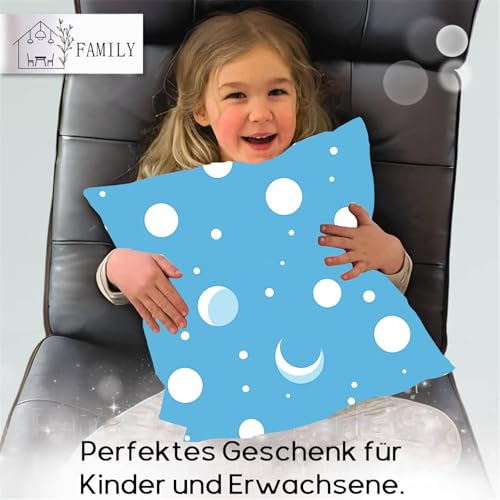 Coussin imperméable bleu lune avec fermeture éclair cachée lot de 4 - 7