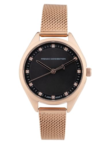 French Connection Analog Black Dial Womens Watch-FCK4RGM (B0D78NWRZ1) Amazon Price History, Amazon Price Tracker