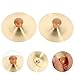 HEMOTON 1 Pair Hand Cymbals, 3.5 Inch Small Marching Cymbal Finger Cymbals, Brass Finger Dancing Zills with Band Percussion Instrument for Adults, Kids, Party