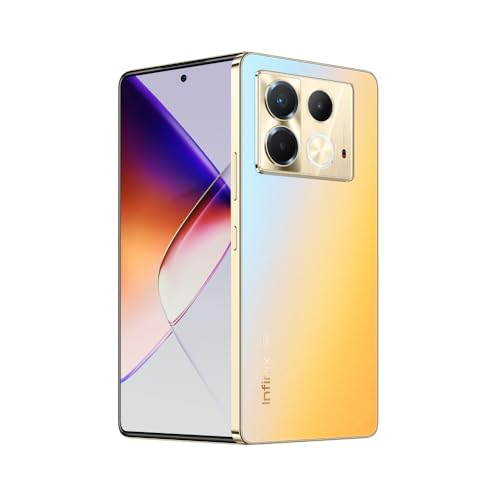 Smartphone Infinix Note 40-5G - 8GB RAM 256GB Armazenamento, Câmera Tripla 108MP+ Selfie 32MP, Tela 6,78” FHD+ 120Hz, Sound by JBL, Bateria 5000mAh, Carregamento Sem Fio – Dourado