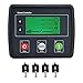 Luqeeg DSE4510 Generator Controller, LCD Display Generator Genset Controller, Auto Start Stop Mains Failure Control Module 3 Phase Generator Set Controller with Three Remotes