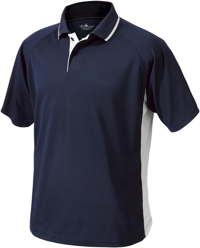 Charles River Apparel Men’s Color Blocked Wicking Polo, Athletic Performance Golf & Tennis Shirt