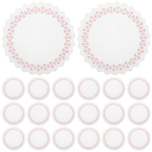 Napperons en papier de qualité supérieure - Sets imprimés ronds 18 cm