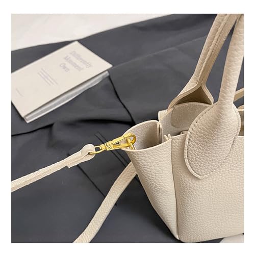 Mini Bucket Bag with Cute Charms Vintage Crossbody Handbag Leather Bucket Purses Handbag for Women4