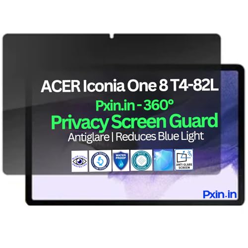 Image of Pxin Tablet Privacy Guard compatible with ACER One 8 T4-82L | Screen protector | Anti-Glare | Blue light filter | 360 degree Anti Spy | Eye Protection