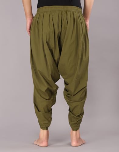 Image of Urali Men's Solid 100% Cotton Dhoti Pants - D100A