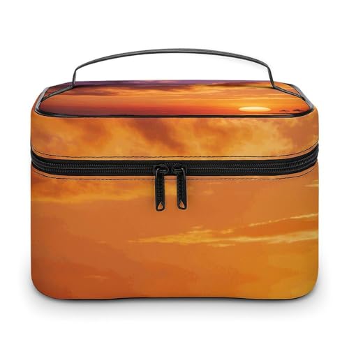 Bolsa de maquillaje elegante con cremallera y compartimentos organizadores