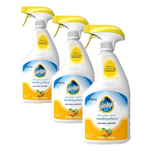 Image of Pledge pH-Balanced Multisurface Cleaner Spray for Everyday Care, Fresh Citrus Scent, 25oz (Pack of 3)