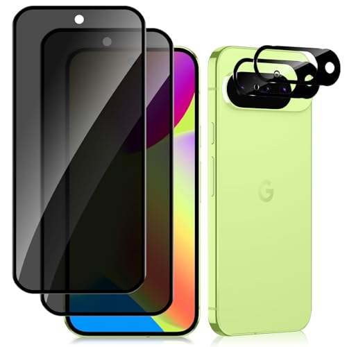 #ColaboraciónPagada<br>Anti-Espia Protector de Pantalla Privacidad para Google Pixel 10 5G [2+2 Piezas] Protector de Lente de Camara y Dureza 9H Anti-Spy Vidrio Templado para Google Pixel 10 5G
