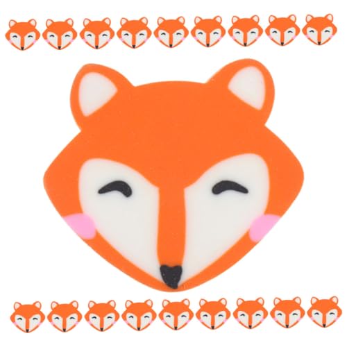 HOUDERCO 100個 小さなキツネの消しゴム かわいいパズル消しゴム キッズ消し