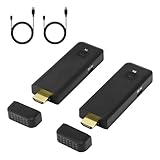 Bytecc Trasmettitore e ricevitore HDMI wireless, 4K Decode&Output Wireless HDMI Extender, 165FT/50M Range Portable HD Adapter, 5G & 2.4G Dual Band, Plus & Plug, nessuna app e driver necessario, nero