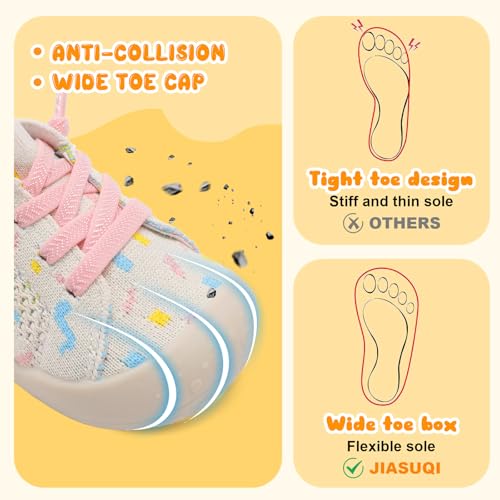 Image of JIASUQI Baby Shoes for Toddler Boys Girls Sneakers Slip on Walking Shoes for Babies