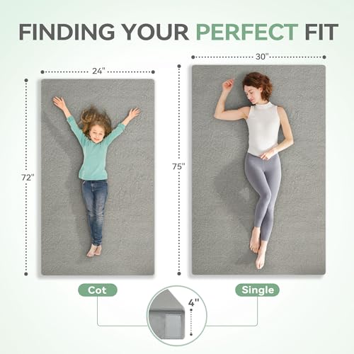 Image of Sinweek Extra Thick 4in Memory Foam Camping Mattress Pad