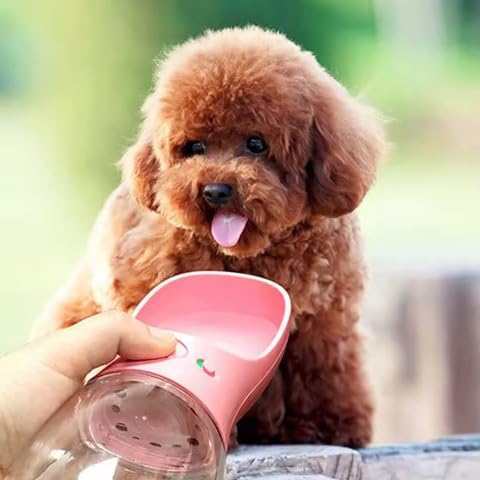 Portable Dog Water Bottle, Capacity, Leak-Proof Dispenser for Walking Travel, Hiking, Camping, Outdoor Use (fresh blue, 550ml) - Image 3