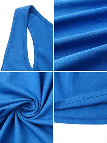 Image of Missufe Women's Sleeveless Racerback Flared Casual Plain Tank Dress