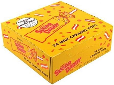 Sugar Daddy Milk Caramel Pop, 1.7-Ounce Pops (Pack of 24)