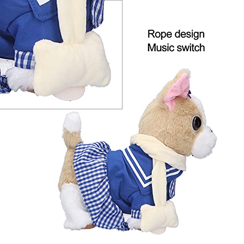 Cachorro de pelúcia elétrico macio para presente de crianças (【Diálogo】Saia estudante Chihuahua Baby