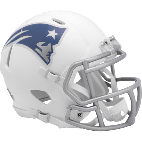 New England Patriots White 2025 Rivalries Revolution Speed Mini Football Helmet - New in Riddell Box