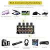 PROZOR 4 Channel Audio Mixer - Mini Passive Stereo Mixer with RCA Input & RCA Output Support Volume Adjustment Full Metal Shell for DJ Home Theater #1