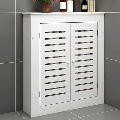 Étagère de protection de radiateur en PVC avec doubles portes pour salon