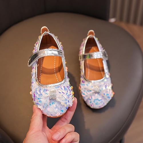 IWIHMIV Toddler Girls Mary Jane Dress Ballet Flat Shoes Soft Slip On Princess Wedding Party Casual Walking Shoes4