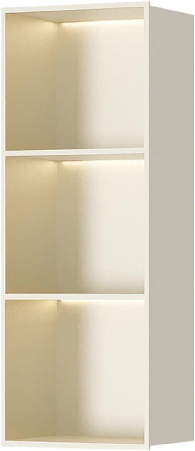 MYUYEE Recessed Niche Shower For Bathroom Storage, Wall Mounted Storage Cabinet, With Led Light, Niche Single Recessed Shower Shelf (White 90X28X12.5Cm)