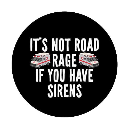 Funny EMT Emergency Medical Technician Paramedic Ambulance PopSockets Adhesive PopGrip, Black - Image 3