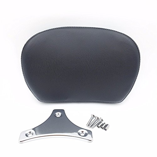 Xkh- Motorcycle Cushion Backrest Pad Mount Kit W/Plate Compatible With '97-'17 Harley Touring Road King Chrome [B01M34Omkj] #TOP10
