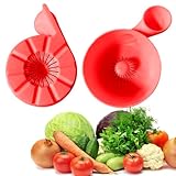 Starnearby Lavatrice per Frutta e Verdura Automatica Stampata in 3D, Ciotola Lavaggio Frutta, Cestello Lavaggio Automatico di Frutta e Verdura (Rosso, S)