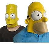 Scricor Halloween Cute Mask Men's Bart Homer Face Cosplay Costume Latex Props For Adult (bart)