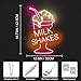 Milk Shake Neon Sign Milkshake Sign Custom For Coffee Shop Bar Decor Drink Sign Boba LED Neon Light For Restaurant Coffee Light Up Signs for Dessert Shop Bar Decor
