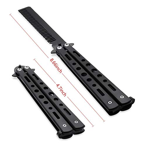 Harlorki Sport Indoor Outdoor Use Stainless Steel Practice Training Butterfly Comb Hair Styling Tools Accessory #TOP4
