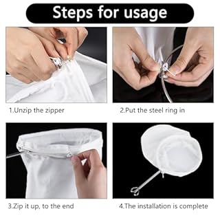 4 Pezzi Sacchetto Filtrante Latte Vegetale Sacchetto Filtrante Alimentare Riutilizzabili Sacchetti di Latte di Noci per il Filtraggio di succhi Caffè Vino Rosso Zuppe Vino