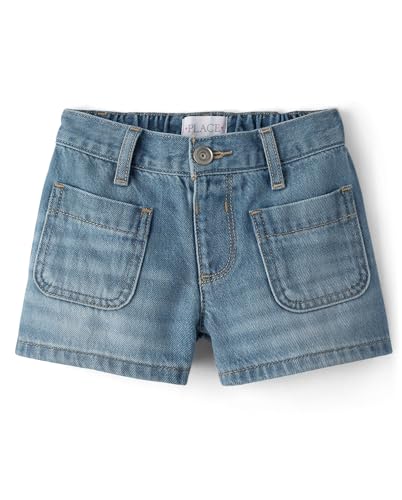 Image of The Children's Place Girls Denim Shortie Shorts
