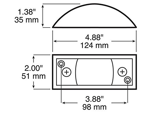 Perterson Red - Clearance/Side Marker Light - (122-R) - Single