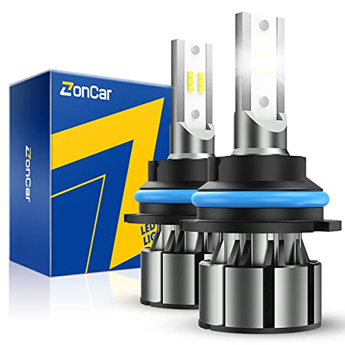 ZonCar 9007 HB5 LED Bulbs, 15000LM 100% Clearly Night Driving Vision 6500K Bright LED Bulbs with Fan, Pack of 2