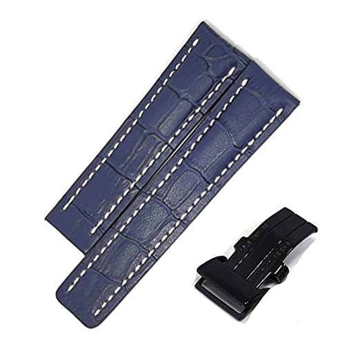 Cong Yi �u���C�g�����O�̂��߂̃o���h�t�B�b�g������ Superocean Avenger Navitimer�{���̖{�v�����Y�E�H�b�`�X�g���b�v�E�H�b�`�A�N�Z�T���[�E�H�b�`�u���X���b�g�x���g(Blue-Black Buckle2,24mm With 