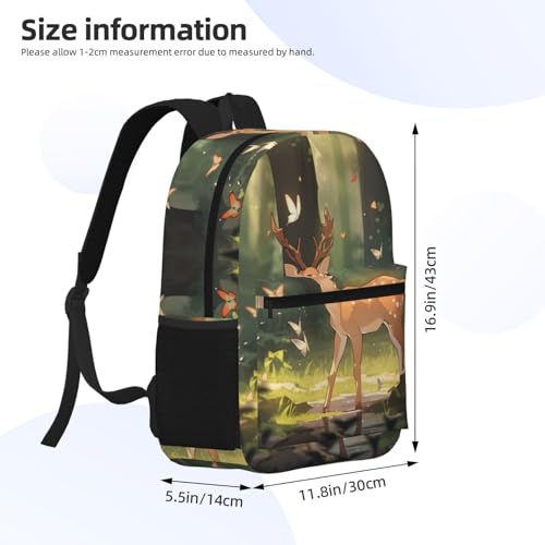 Bambi Large capacity backpack (17 inches), suitable for men and women, suitable for school, work, hiking, camping3